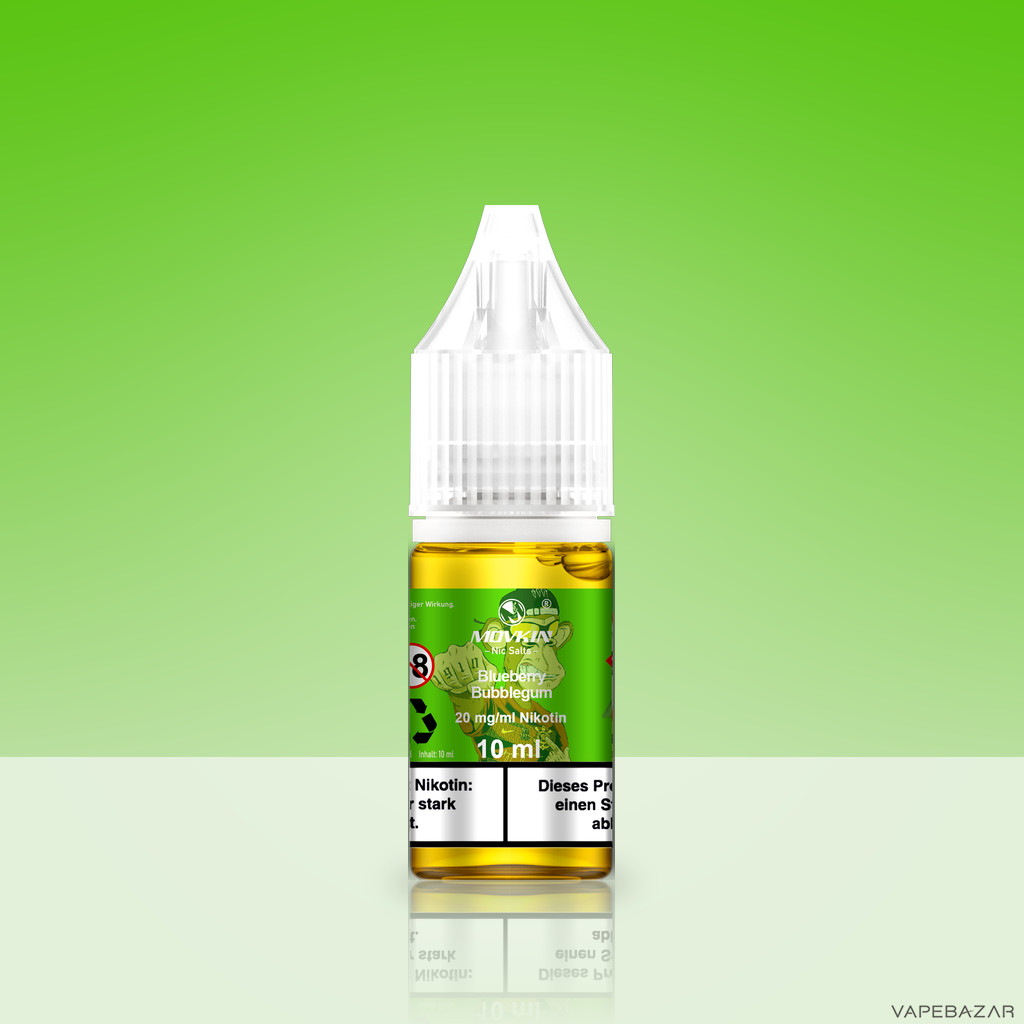 Mokvin Nic Salts Blueberry Bubblegum Zweitbild | Vapebazar Movkin Nic Salts Blueberry Bubblegum - Flasche Detailansicht