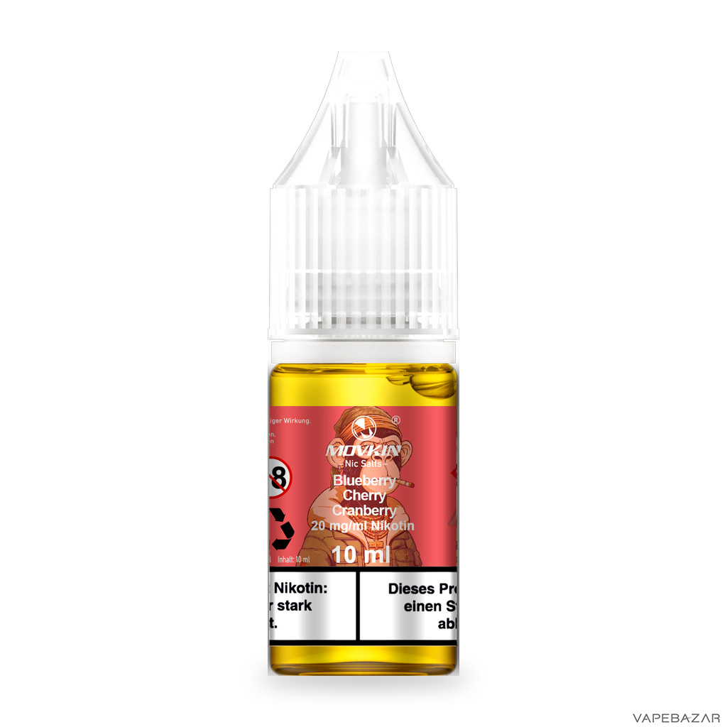 Mokvin Nic Salts Blueberry Cherry Cranberry Drittbild | Vapebazar Movkin Nic Salts Blueberry Cherry Cranberry - Produktbild