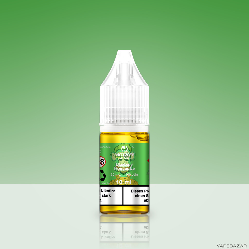 Mokvin Nic Salts Blueberry Hibiscus Ice Zweitbild | Vapebazar Movkin Nic Salts Blueberry Hibiscus Ice - Flasche Detailansicht