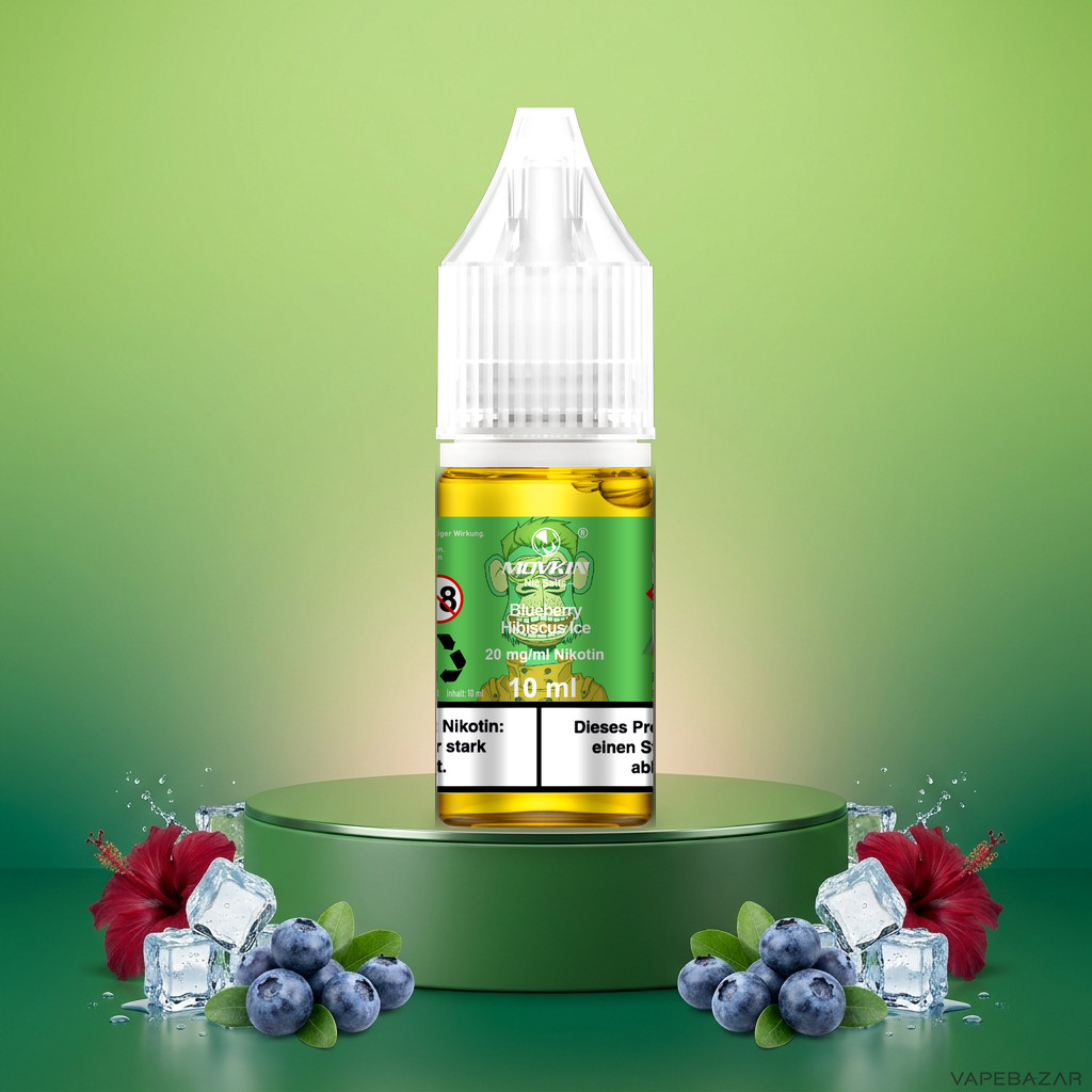 Mokvin Nic Salts Blueberry Hibiscus Ice | Vapebazar Movkin Nic Salts Blueberry Hibiscus Ice - 10 Ml Flasche Mit 20 Mg/Ml Nikotin
