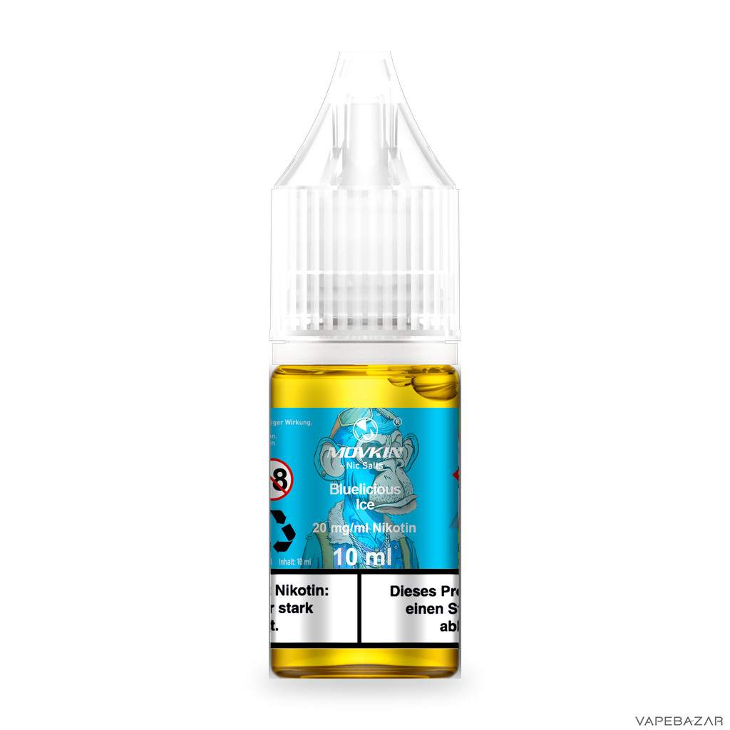 Mokvin Nic Salts Bluelicious Ice Drittbild | Vapebazar Movkin Nic Salts Bluelicious Ice - Produktbild
