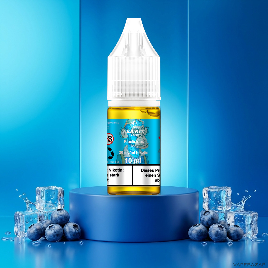 Mokvin Nic Salts Bluelicious Ice | Vapebazar Movkin Nic Salts Bluelicious Ice - 10 Ml Flasche Mit 20 Mg/Ml Nikotin