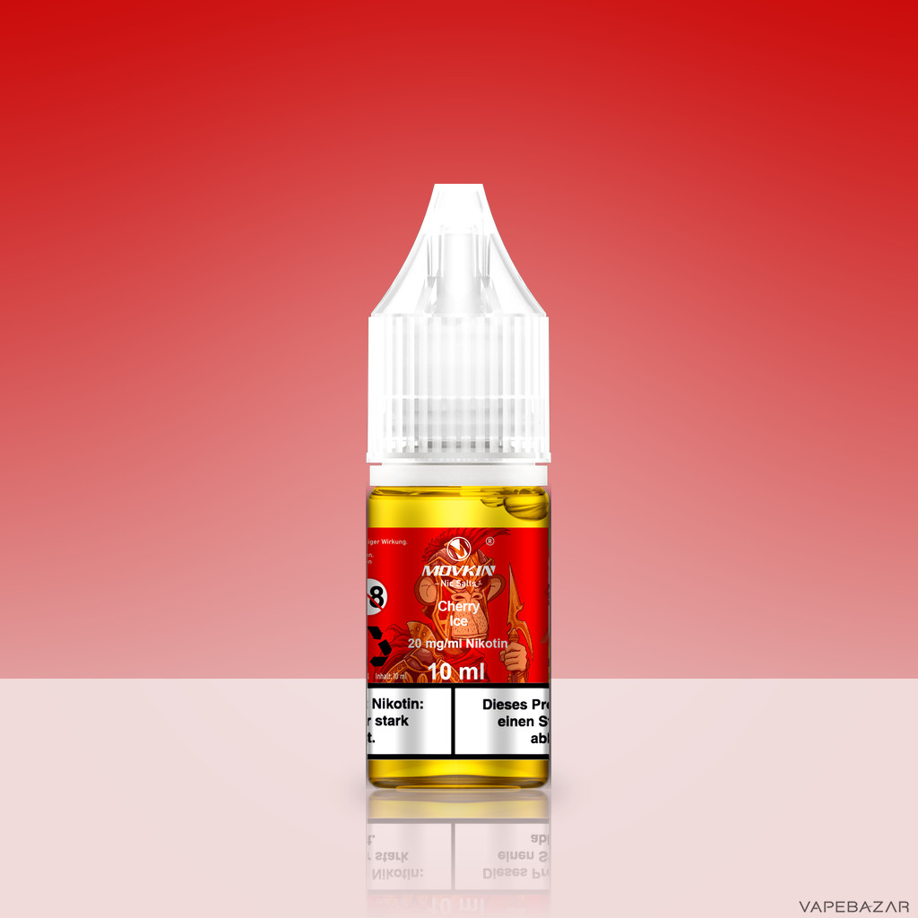 Mokvin Nic Salts Cherry Ice Zweitbild | Vapebazar Movkin Nic Salts Cherry Ice - Flasche Detailansicht