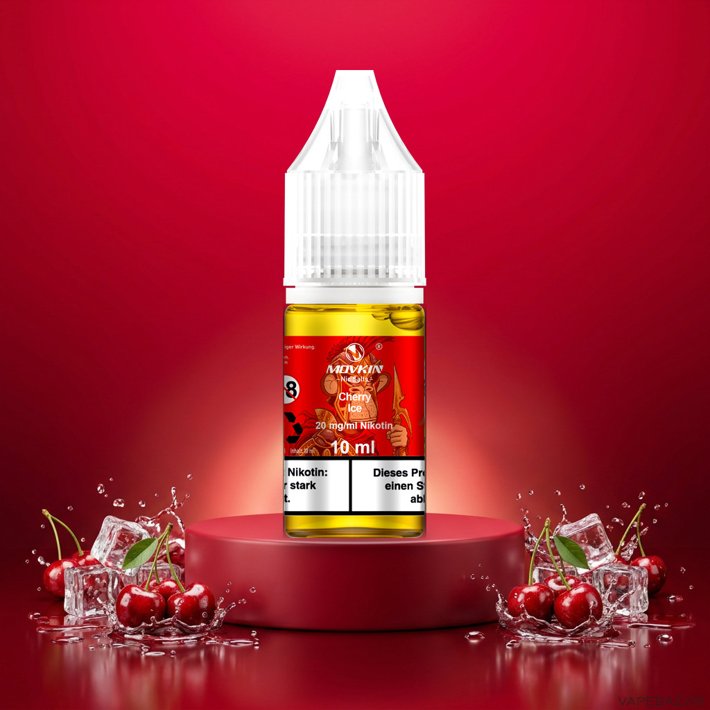 Mokvin Nic Salts Cherry Ice | Vapebazar Movkin Nic Salts Cherry Ice - 10 Ml Flasche Mit 20 Mg/Ml Nikotin