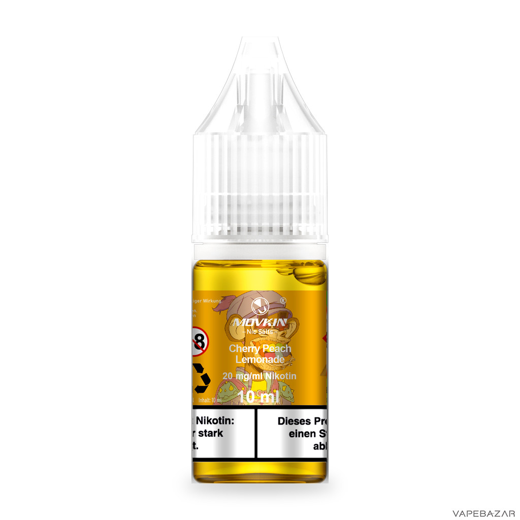Mokvin Nic Salts Cherry Peach Lemonade Drittbild | Vapebazar Movkin Nic Salts Cherry Peach Lemonade - Produktbild