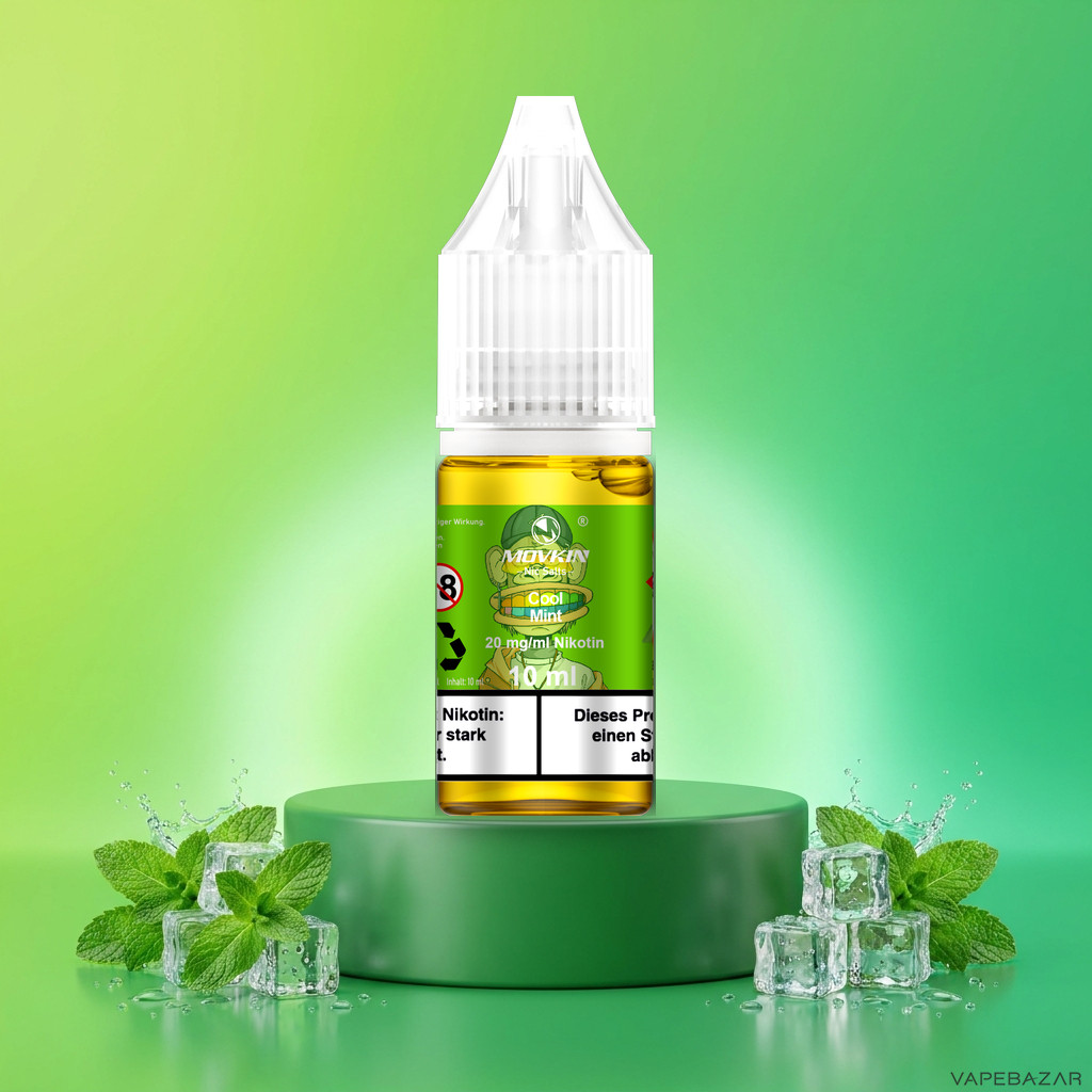Mokvin Nic Salts Cool Mint | Vapebazar Movkin Nic Salts Cool Mint - 10 Ml Flasche Mit 20 Mg/Ml Nikotin