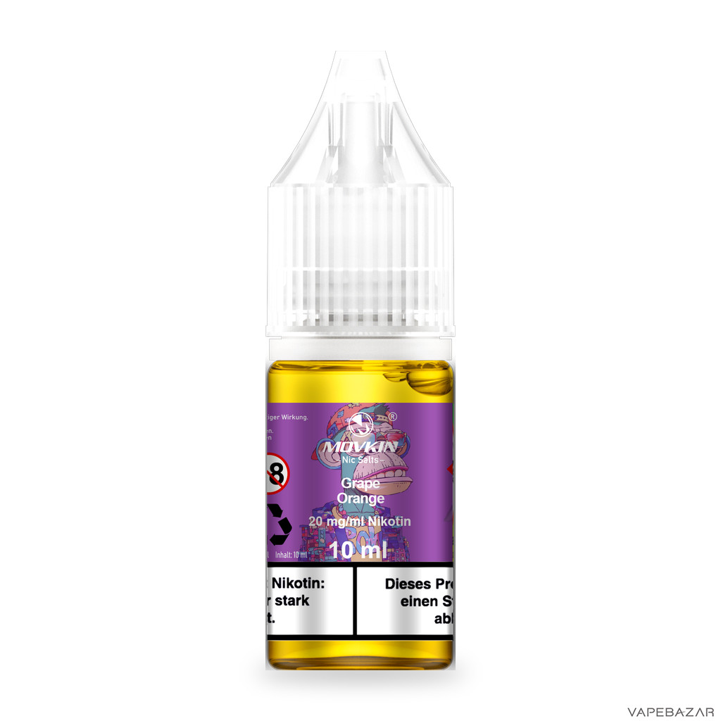 Mokvin Nic Salts Grape Orange Drittbild | Vapebazar Movkin Nic Salts Grape Orange - Produktbild