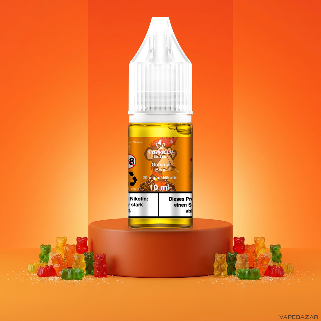 Mokvin Nic Salts Gummy Bear | Vapebazar Movkin Nic Salts Gummy Bear - 10 Ml Flasche Mit 20 Mg/Ml Nikotin