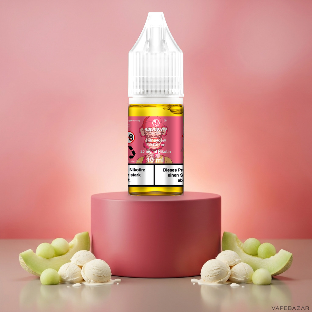 Mokvin Nic Salts Honeydew Ice Cream | Vapebazar Movkin Nic Salts Honeydew Ice Cream - 10 Ml Flasche Mit 20 Mg/Ml Nikotin