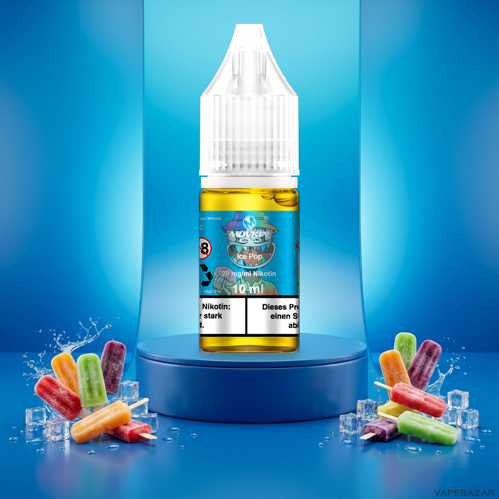 Mokvin Nic Salts Ice Pop | Vapebazar Movkin Nic Salts Ice Pop - 10 Ml Flasche Mit 20 Mg/Ml Nikotin