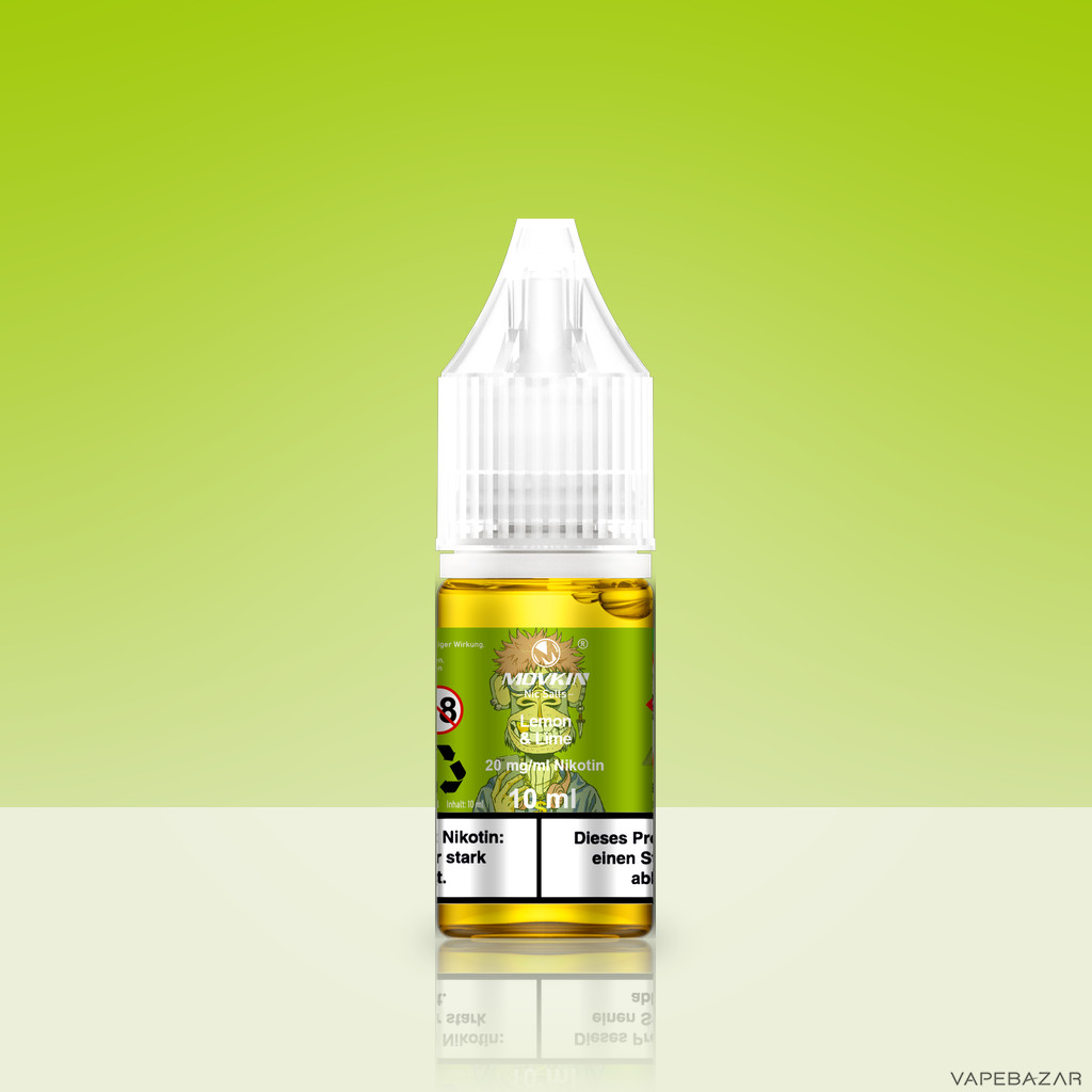 Mokvin Nic Salts Lemon Lime Zweitbild | Vapebazar Movkin Nic Salts Lemon Lime - Flasche Detailansicht