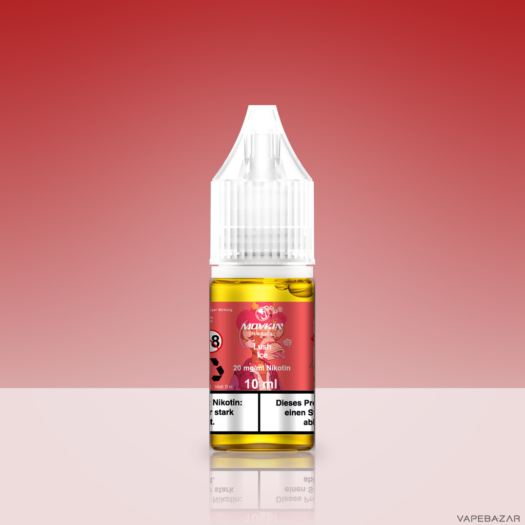 Mokvin Nic Salts Lush Ice Zweitbild | Vapebazar Movkin Nic Salts Lush Ice - Flasche Detailansicht