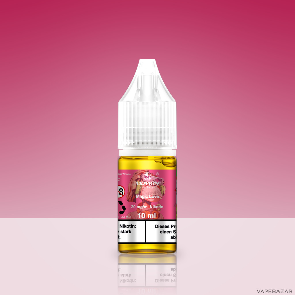 Mokvin Nic Salts Magic Love Zweitbild | Vapebazar Movkin Nic Salts Magic Love - Flasche Detailansicht
