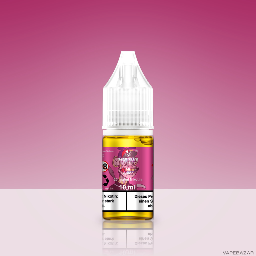 Mokvin Nic Salts Mi Amor Zweitbild | Vapebazar Movkin Nic Salts Mi Amor - Flasche Detailansicht