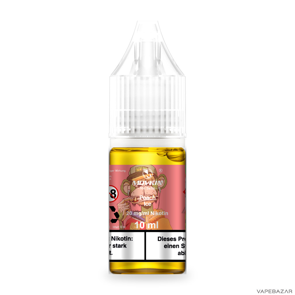 Mokvin Nic Salts Peach Ice Drittbild | Vapebazar Movkin Nic Salts Peach Ice - Produktbild