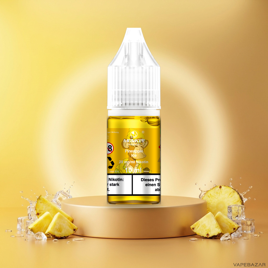 Mokvin Nic Salts Pineapple Ice | Vapebazar Movkin Nic Salts Pineapple Ice - 10 Ml Flasche Mit 20 Mg/Ml Nikotin