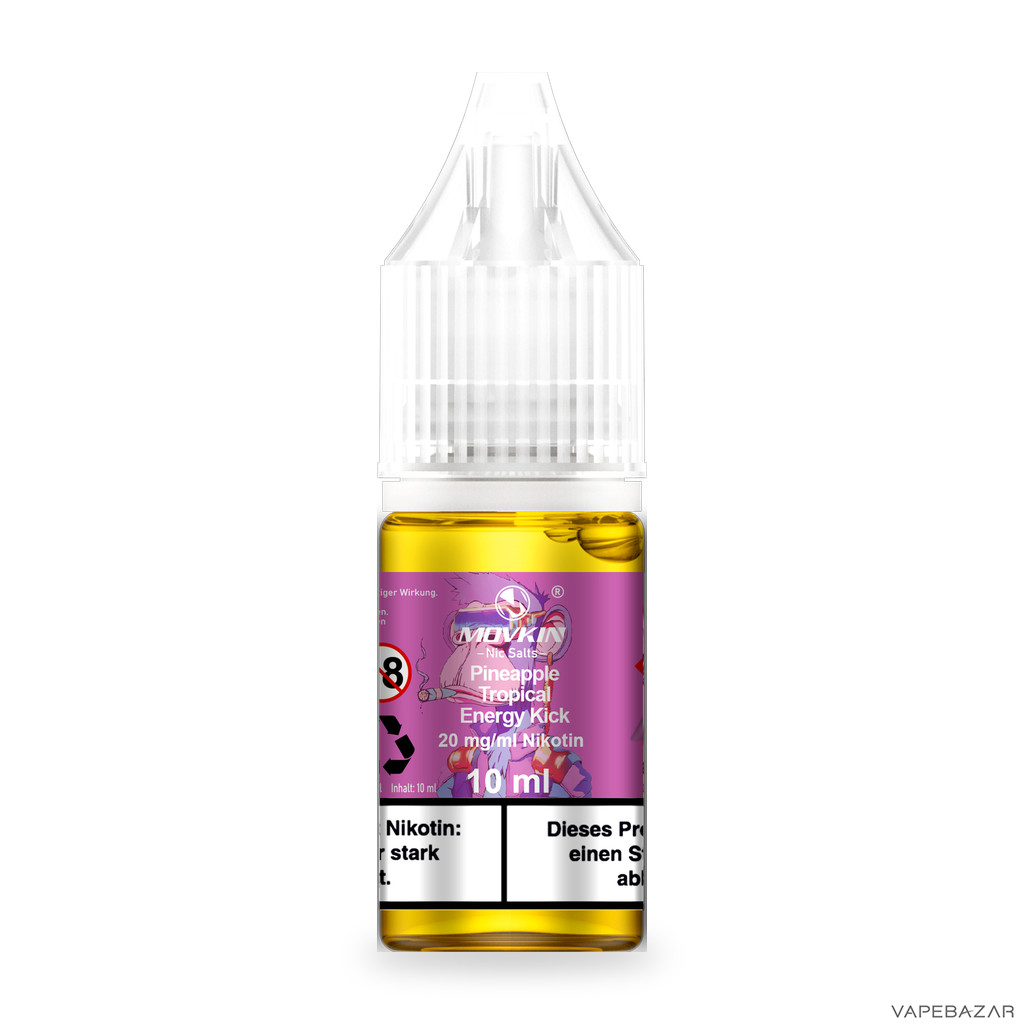 Mokvin Nic Salts Pineapple Tropical Energy Kick Drittbild | Vapebazar Movkin Nic Salts Pineapple Tropical Energy Kick - Produktbild