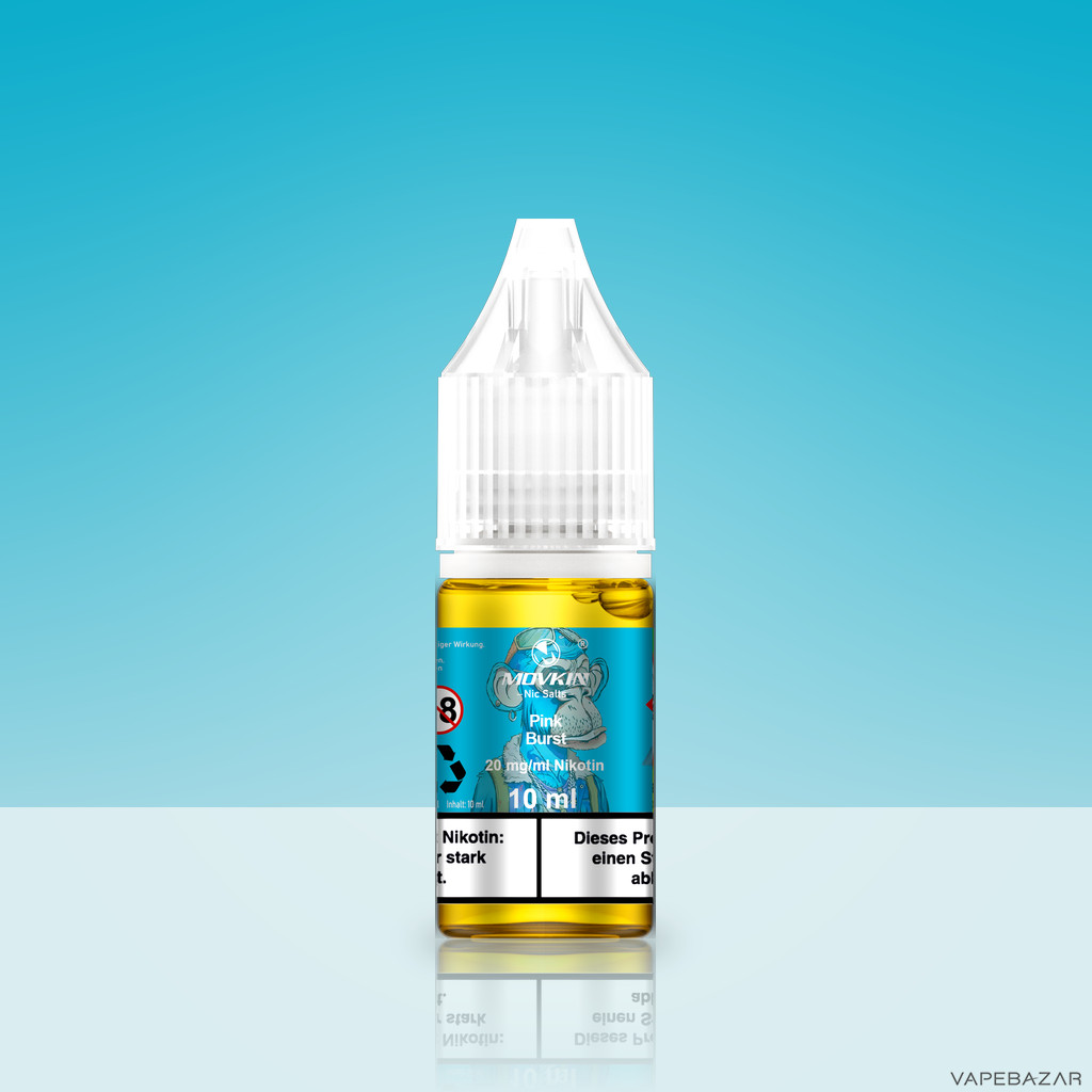 Mokvin Nic Salts Pink Burst Zweitbild | Vapebazar Movkin Nic Salts Pink Burst - Flasche Detailansicht