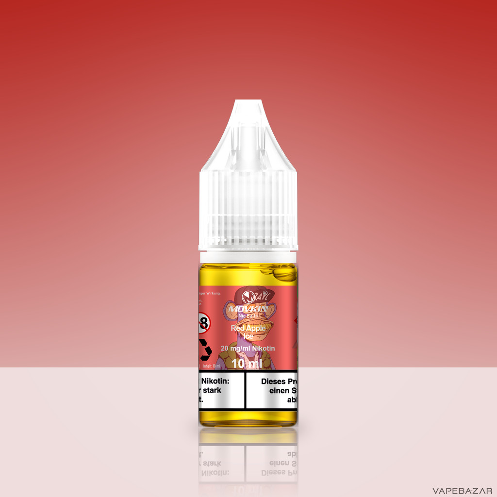 Mokvin Nic Salts Red Apple Ice Zweitbild | Vapebazar Movkin Nic Salts Red Apple Ice - Flasche Detailansicht