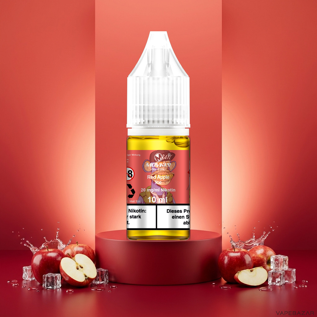 Mokvin Nic Salts Red Apple Ice | Vapebazar Movkin Nic Salts Red Apple Ice - 10 Ml Flasche Mit 20 Mg/Ml Nikotin