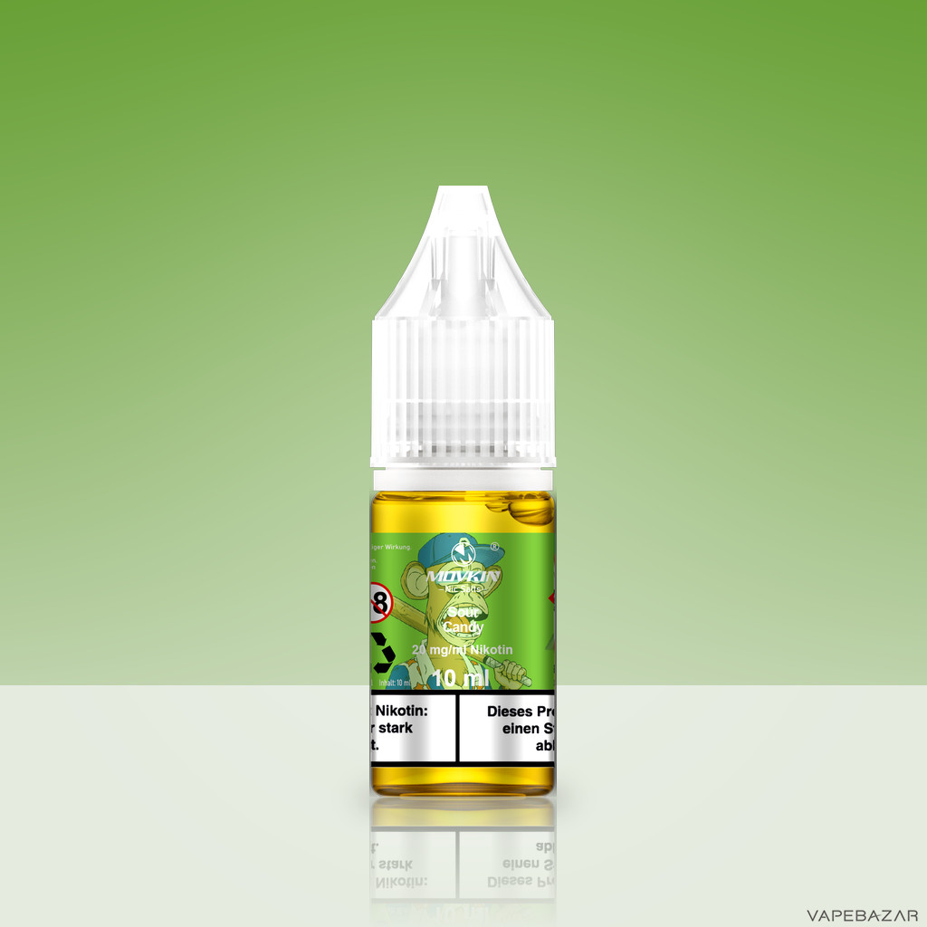 Mokvin Nic Salts Sour Candy Zweitbild | Vapebazar Movkin Nic Salts Sour Candy - Flasche Detailansicht