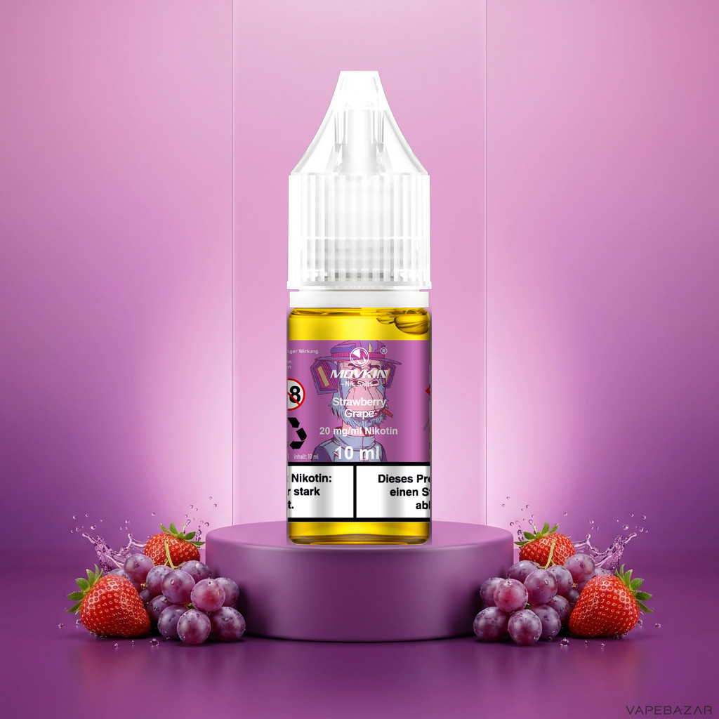 Mokvin Nic Salts Strawberry Grape | Vapebazar Movkin Nic Salts Strawberry Grape - 10 Ml Flasche Mit 20 Mg/Ml Nikotin