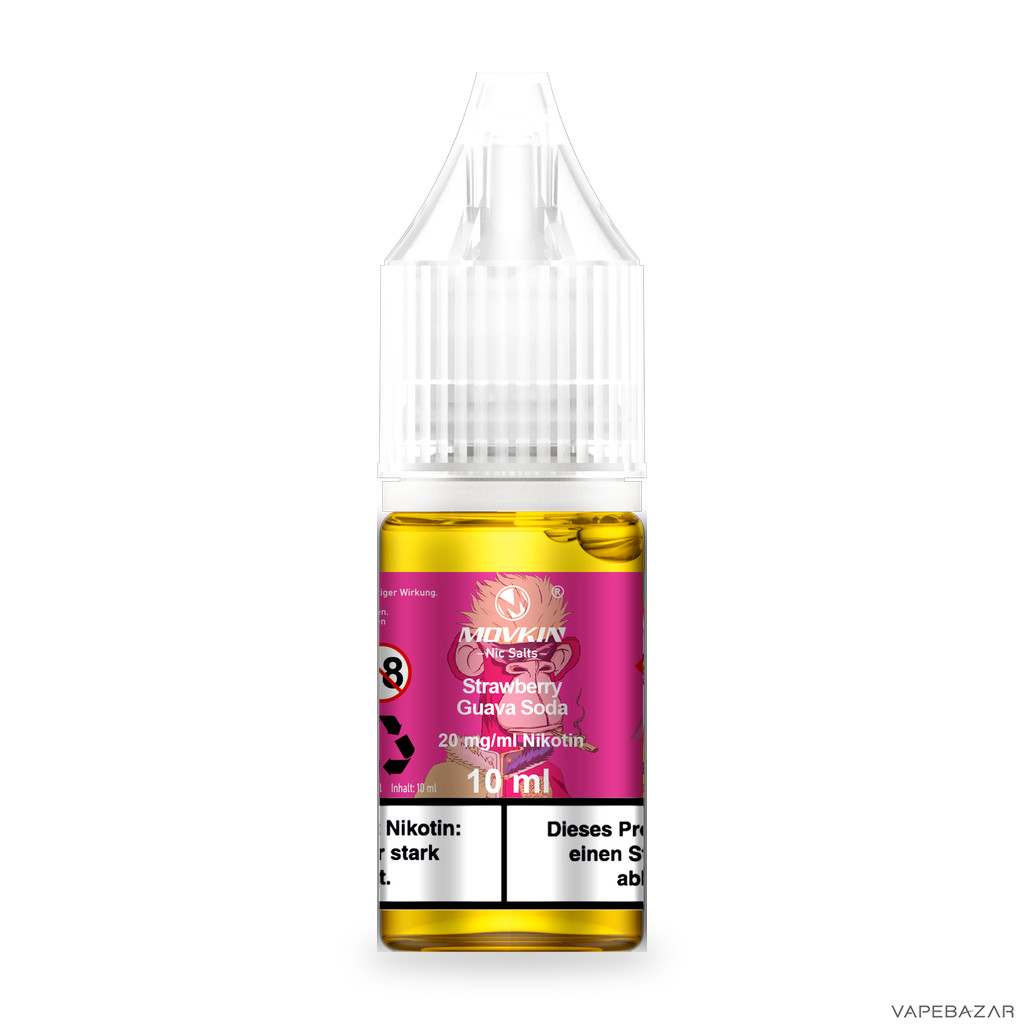 Mokvin Nic Salts Strawberry Guava Soda Drittbild | Vapebazar Movkin Nic Salts Strawberry Guava Soda - Produktbild