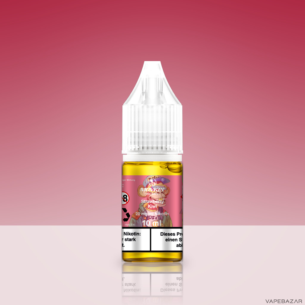 Mokvin Nic Salts Strawberry Kiwi Zweitbild | Vapebazar Movkin Nic Salts Strawberry Kiwi - Flasche Detailansicht