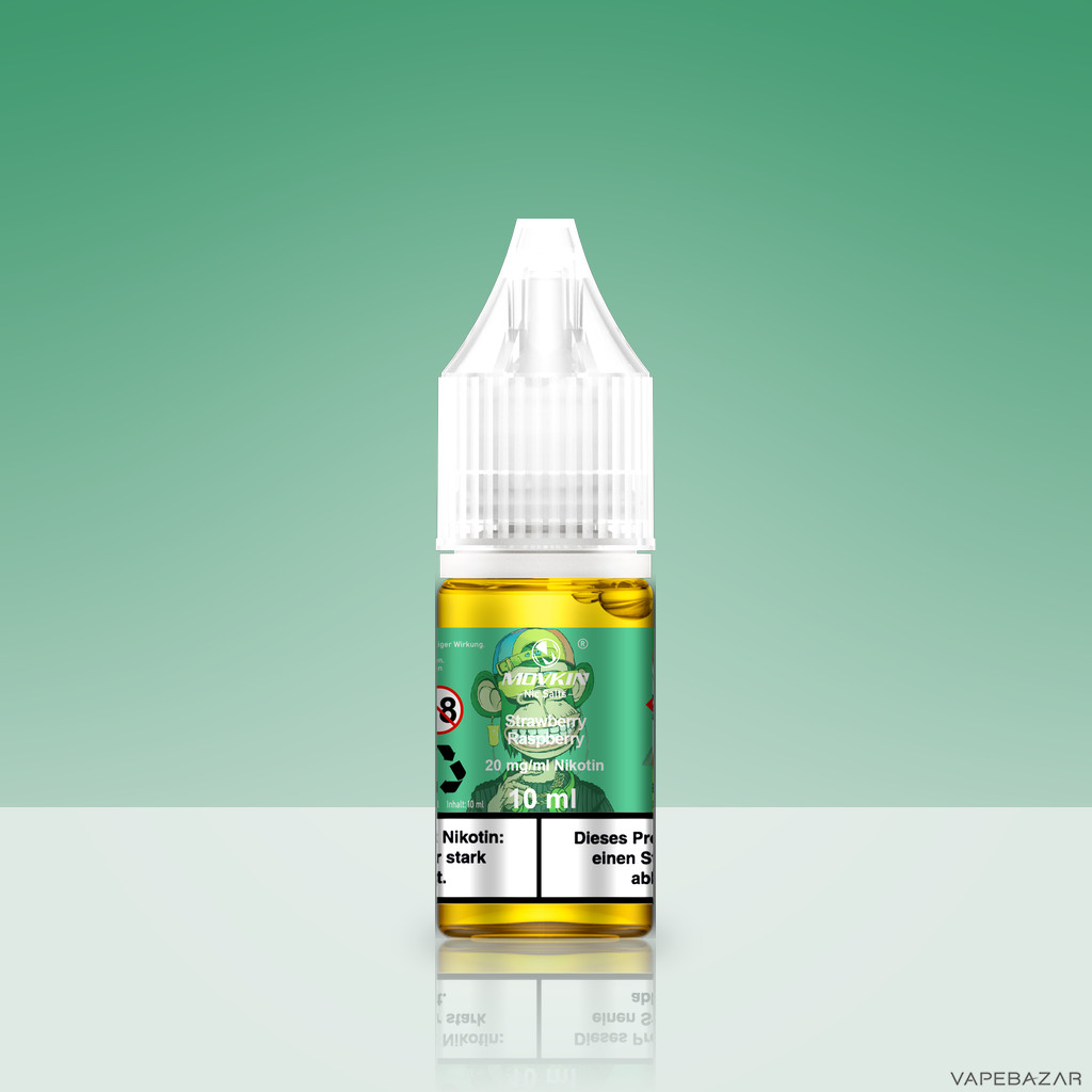 Mokvin Nic Salts Strawberry Raspberry Zweitbild | Vapebazar Movkin Nic Salts Strawberry Raspberry - Flasche Detailansicht