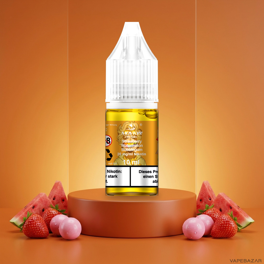 Mokvin Nic Salts Strawberry Watermelon Bubblegum | Vapebazar Movkin Nic Salts Strawberry Watermelon Bubblegum - 10 Ml Flasche Mit 20 Mg/Ml Nikotin