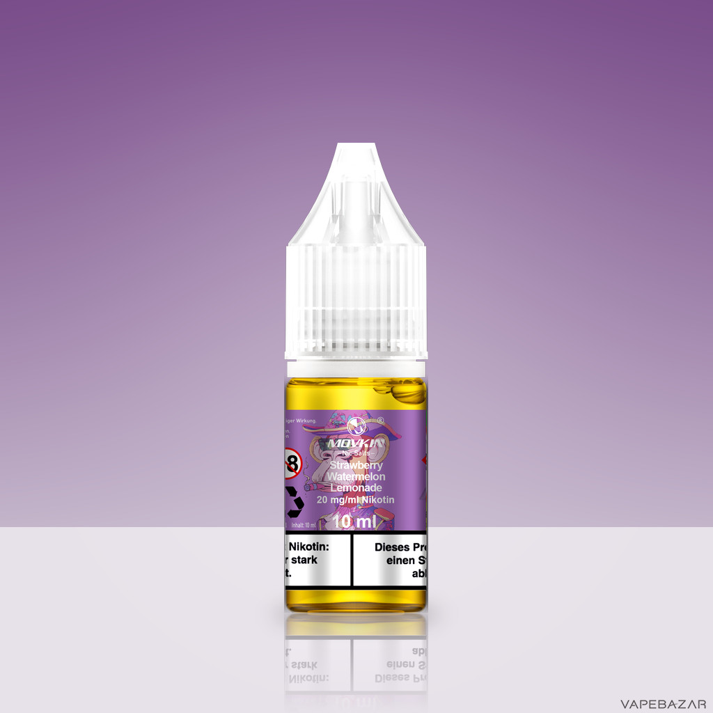 Mokvin Nic Salts Strawberry Watermelon Lemonade Zweitbild | Vapebazar Movkin Nic Salts Strawberry Watermelon Lemonade - Flasche Detailansicht