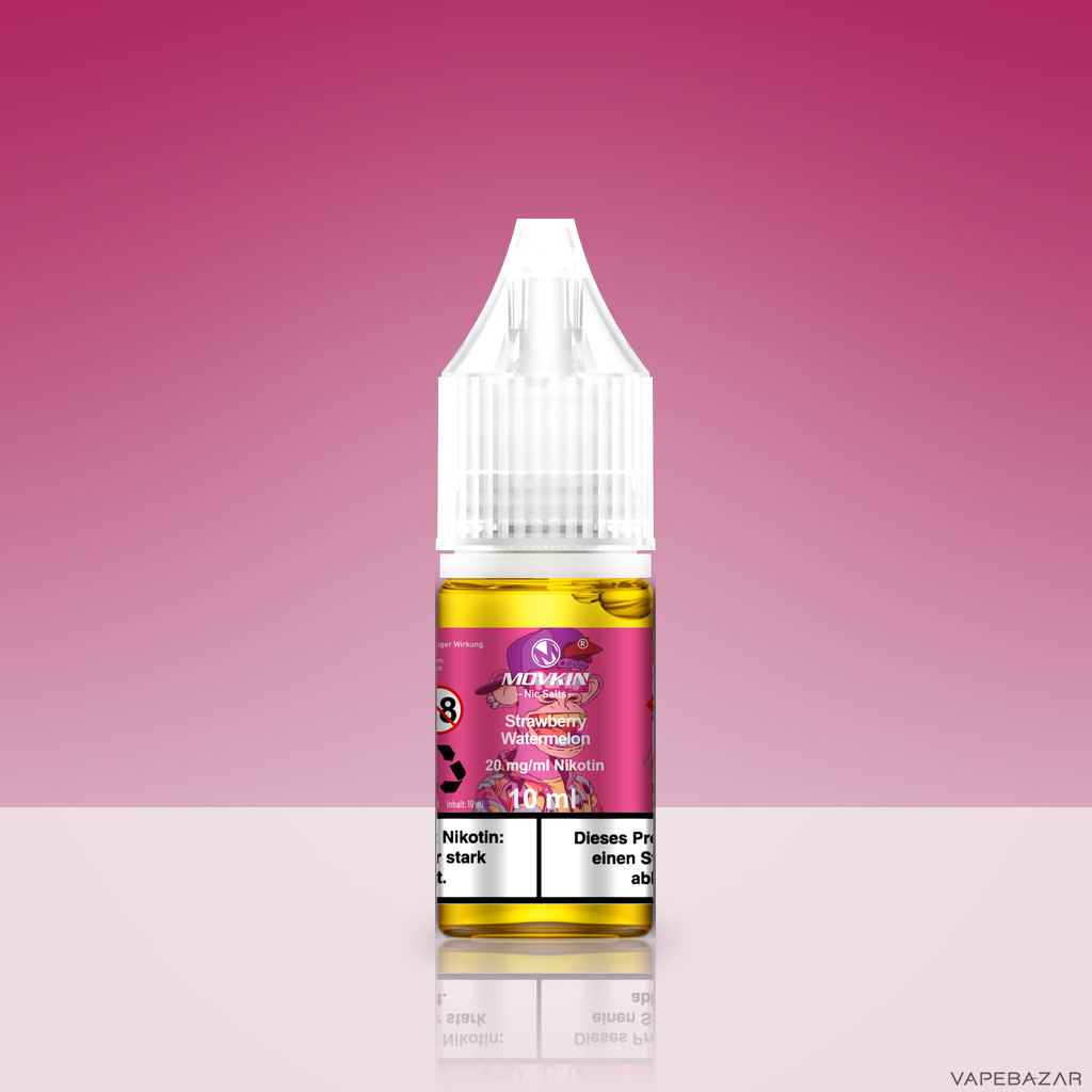Mokvin Nic Salts Strawberry Watermelon Zweitbild | Vapebazar Movkin Nic Salts Strawberry Watermelon - Flasche Detailansicht