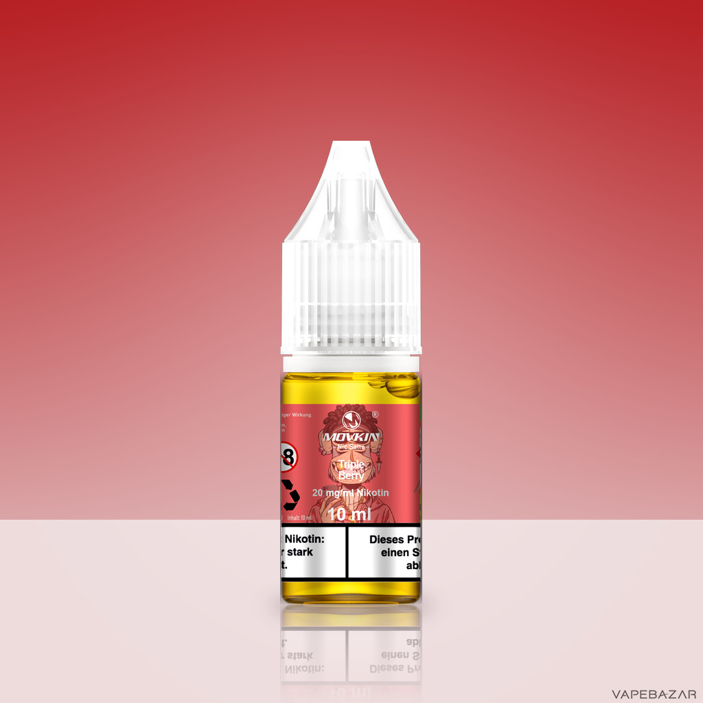 Mokvin Nic Salts Triple Berry Zweitbild | Vapebazar Movkin Nic Salts Triple Berry - Flasche Detailansicht