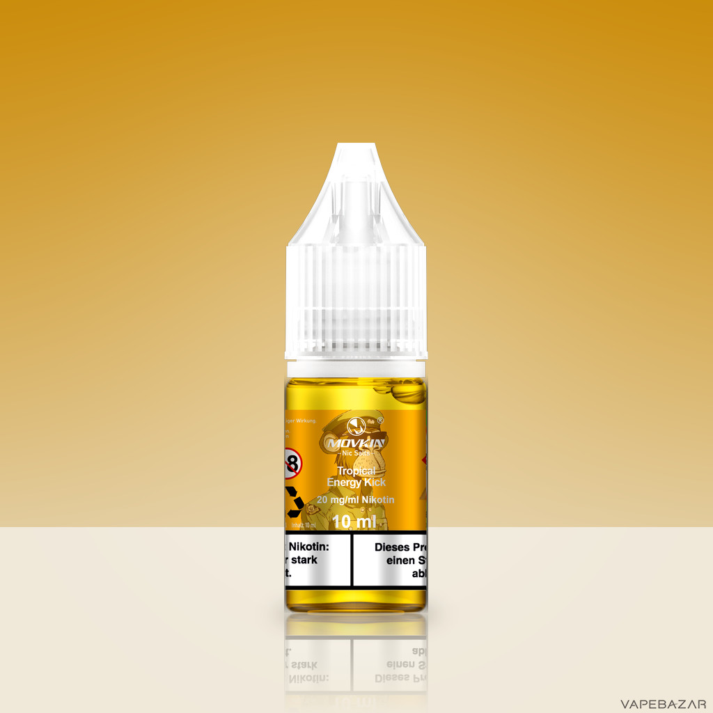 Mokvin Nic Salts Tropical Energy Kick Zweitbild | Vapebazar Movkin Nic Salts Tropical Energy Kick - Flasche Detailansicht