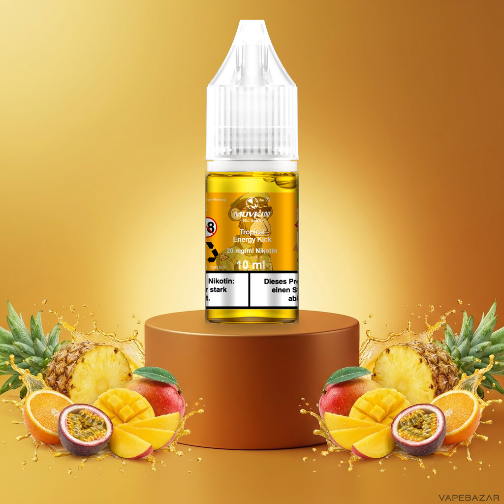 Mokvin Nic Salts Tropical Energy Kick | Vapebazar Movkin Nic Salts Tropical Energy Kick - 10 Ml Flasche Mit 20 Mg/Ml Nikotin