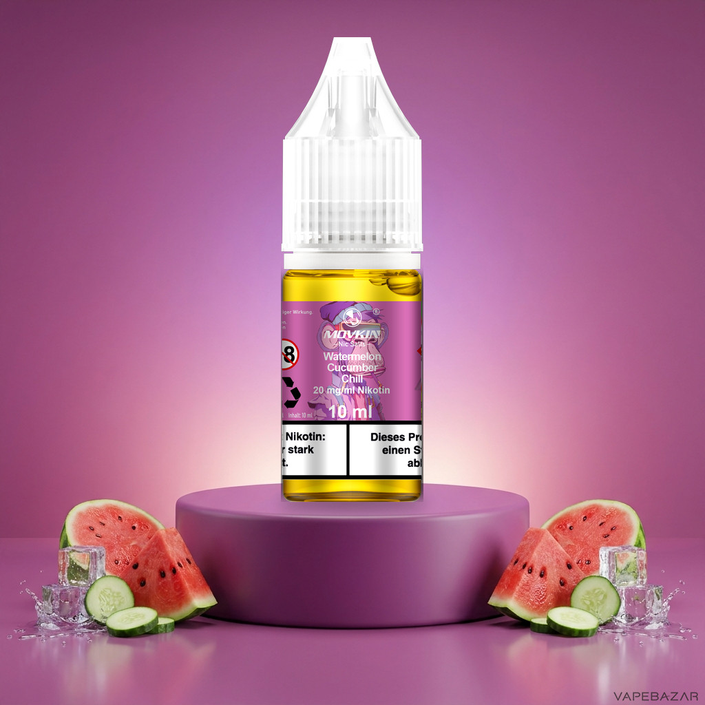 Mokvin Nic Salts Watermelon Cucumber Chill | Vapebazar Movkin Nic Salts Watermelon Cucumber Chill - 10 Ml Flasche Mit 20 Mg/Ml Nikotin