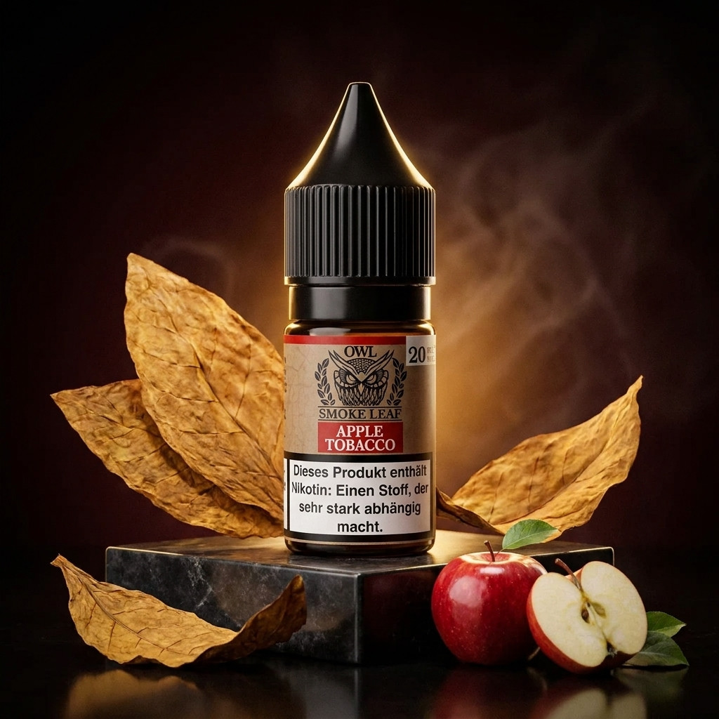 OWL Smoke Leaf Apple Tobacco | Vapebazar Owl Smoke Leaf Apple Tobacco - 10 Ml Nikotinsalz Liquid Mit Tabakextrakt