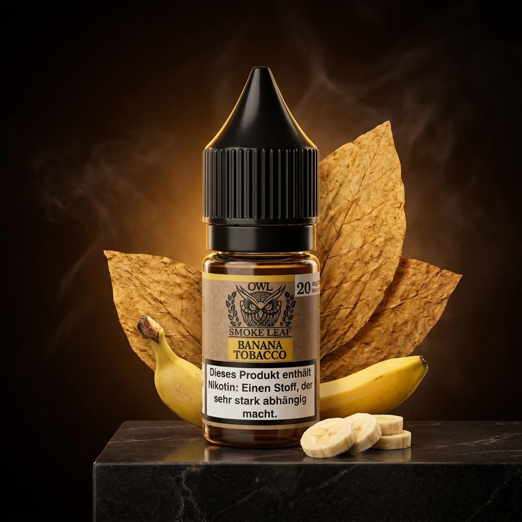 OWL Smoke Leaf Banana Tobacco | Vapebazar Owl Smoke Leaf Banana Tobacco - 10 Ml Nikotinsalz Liquid Mit Tabakextrakt