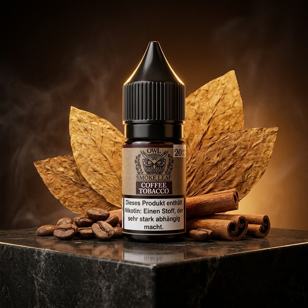 OWL Smoke Leaf Coffee Tobacco | Vapebazar Owl Smoke Leaf Coffee Tobacco - 10 Ml Nikotinsalz Liquid Mit Tabakextrakt