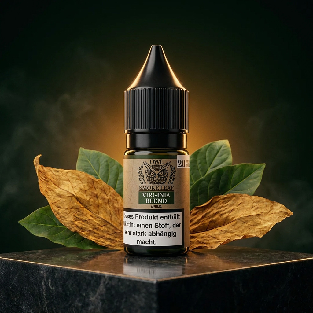OWL Smoke Leaf Virginia Blend | Vapebazar Owl Smoke Leaf Virginia Blend - 10 Ml Nikotinsalz Liquid Mit Tabakextrakt