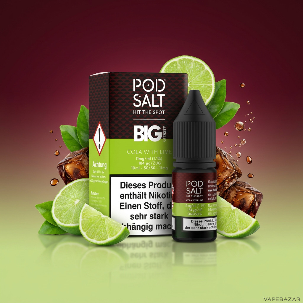 Pod Salt Fusion Big Tasty Cola with Lime | Vapebazar Pod Salt Fusion Big Tasty Cola With Lime - 10 Ml Nikotinsalz Liquid