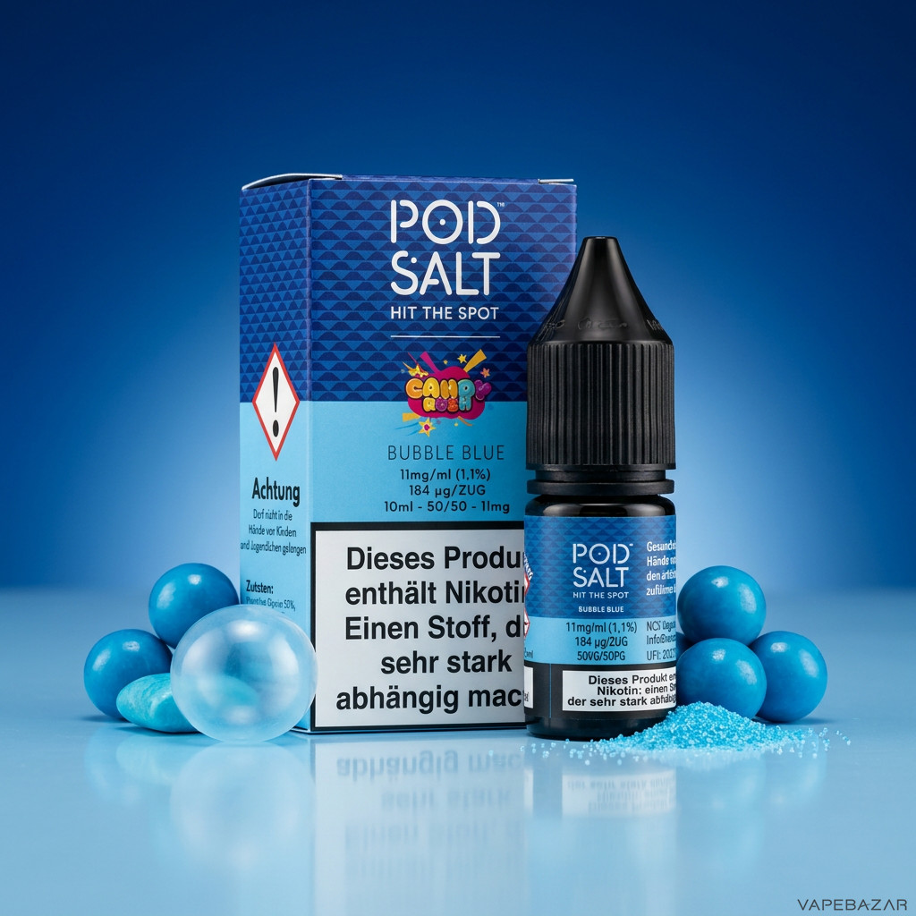 Pod Salt Fusion Candy Rush Bubble Blue | Vapebazar Pod Salt Fusion Candy Rush Bubble Blue - 10 Ml Nikotinsalz Liquid