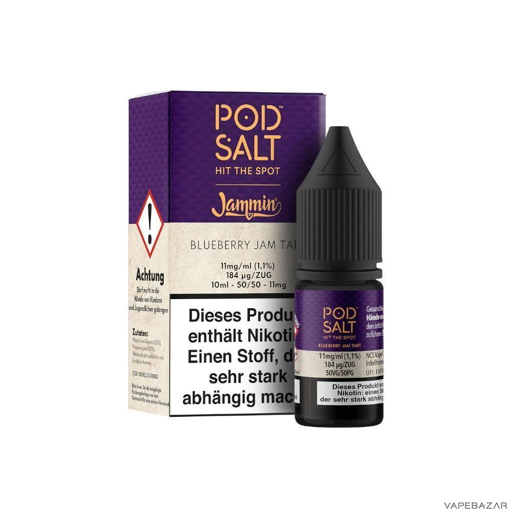 Pod Salt Fusion Jammin Blueberry Jam Tart Drittbild | Vapebazar Pod Salt Fusion Blueberry Jam Tart - Flasche Mit Verpackung