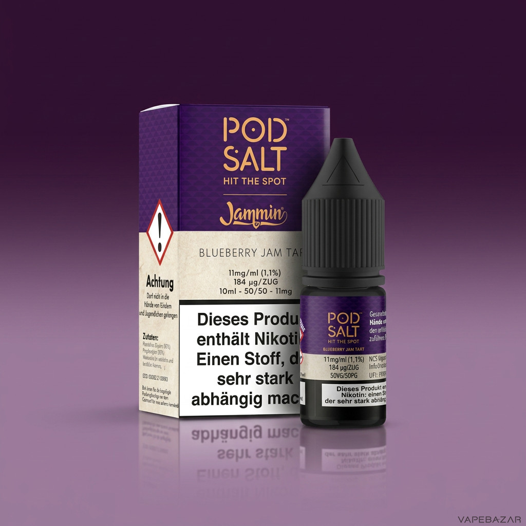 Pod Salt Fusion Jammin Blueberry Jam Tart Zweitbild | Vapebazar Pod Salt Fusion Blueberry Jam Tart - Flasche Detailansicht