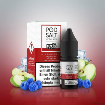 Pod Salt Fusion Reds Apple Blue Razapple Ice - 10 ml Nikotinsalz Liquid