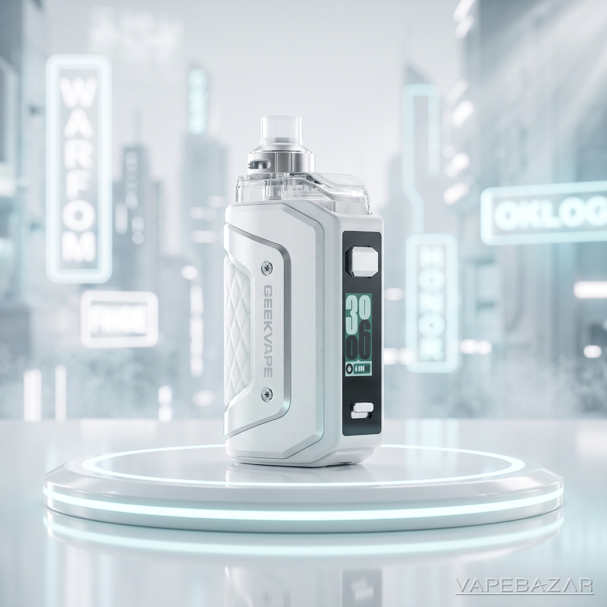 aegis hero 5 pure white | Vapebazar Geekvape Aegis Hero 5 E-Zigaretten Set - Pure White – Produktbild