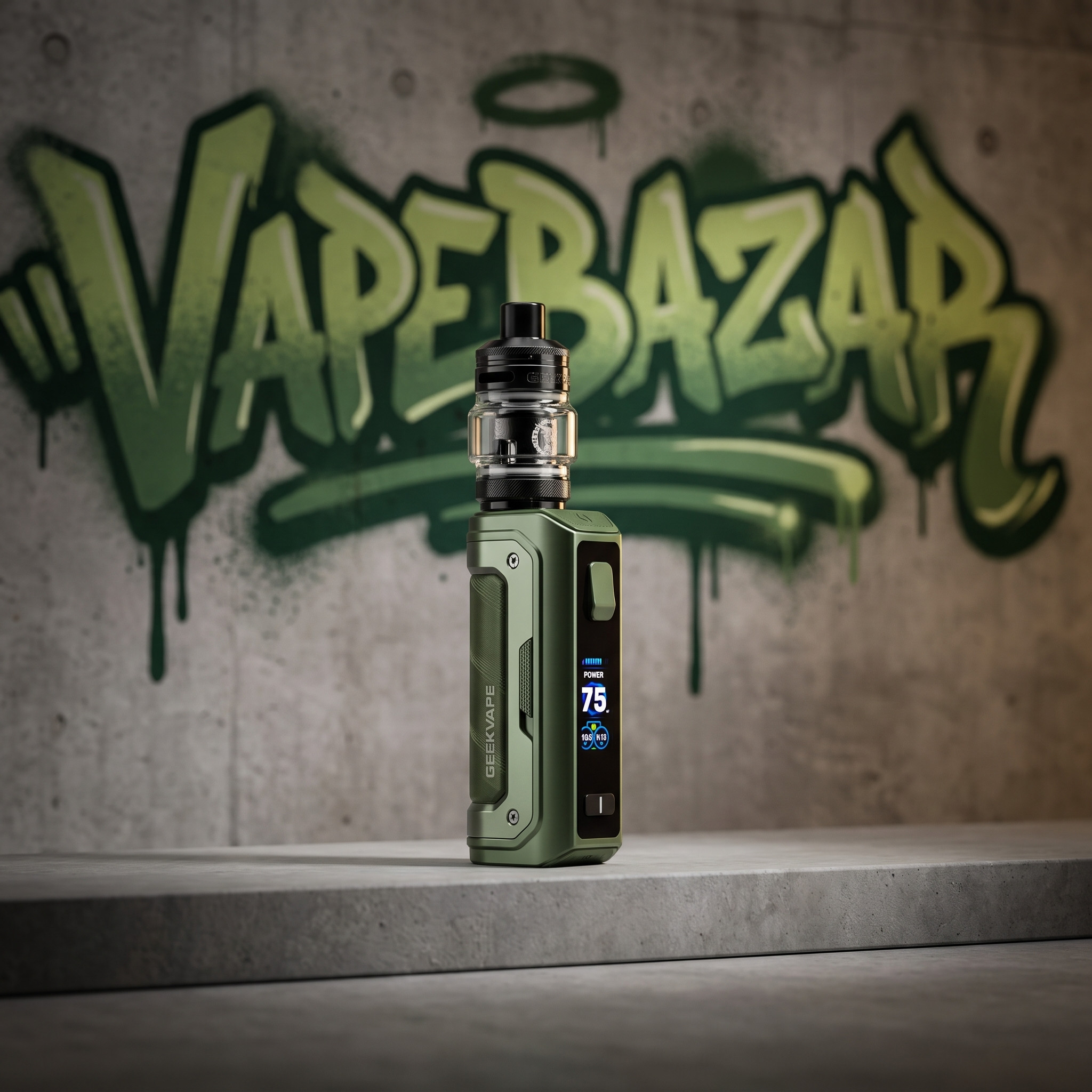 aegis mini 5 forest green | Vapebazar Geekvape Aegis Mini 5 E-Zigaretten Set – Forest Green – Produktbild